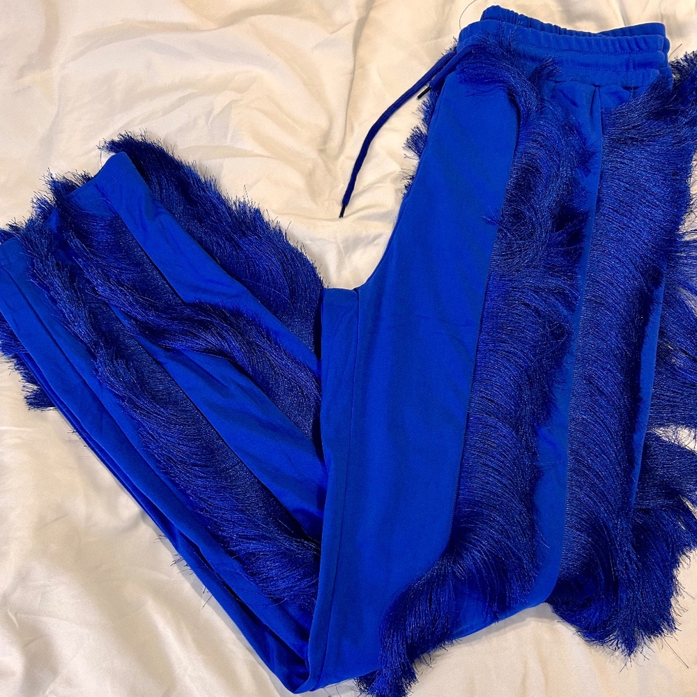Blue Shimmy Pants.-XL